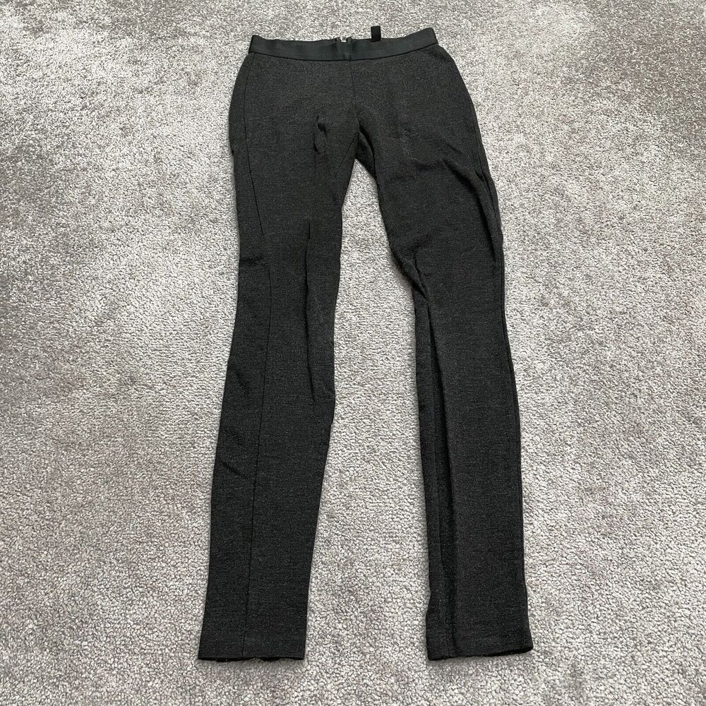 J.Crew Compression Legging Pants Womens 00R Dark Gary Mid Rise Stretch Zip 24x29